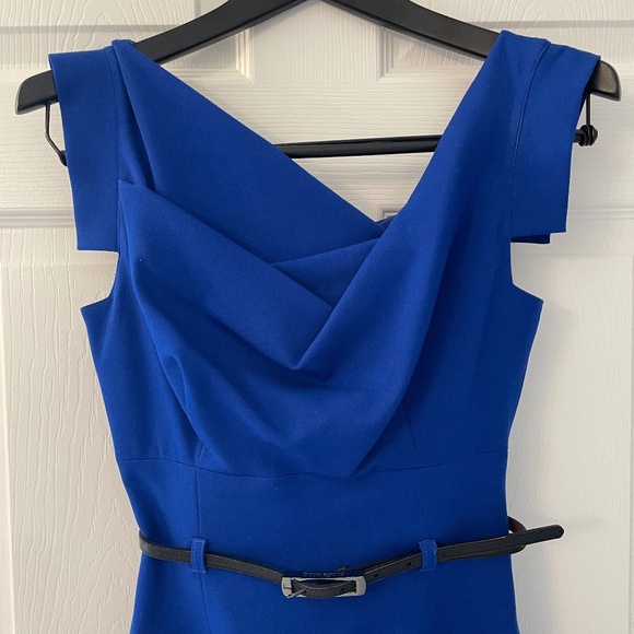 Fitted, Black Halo Jackie O Dress, Bright Royal Blue, BranNew with Tags Attached - Picture 2 of 10